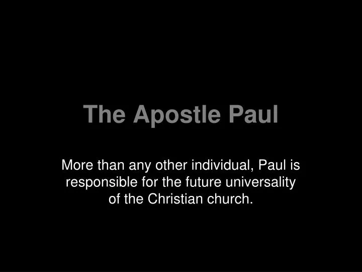 the apostle paul