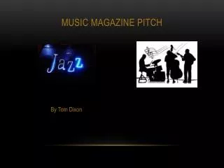 Music Magazine pitch