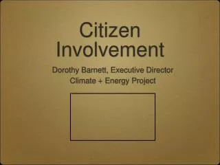 Citizen Involvement