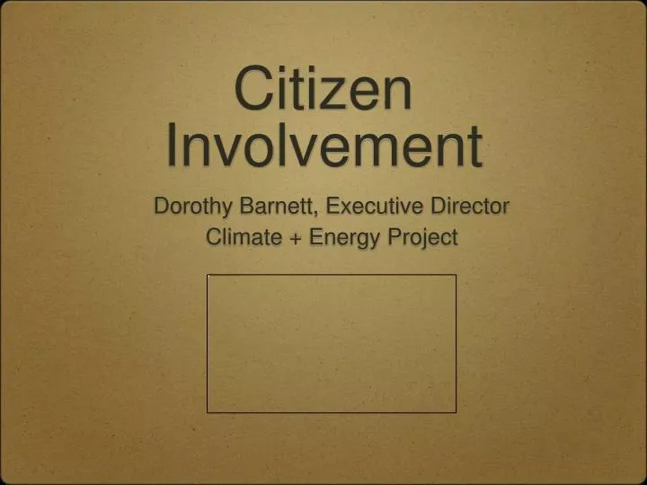 citizen involvement