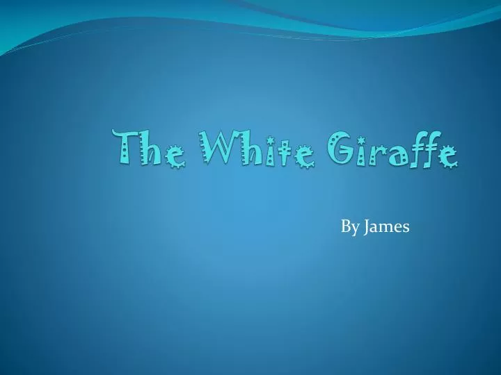 the white giraffe