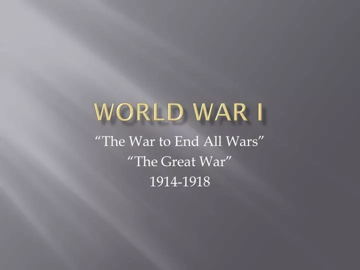 world war i