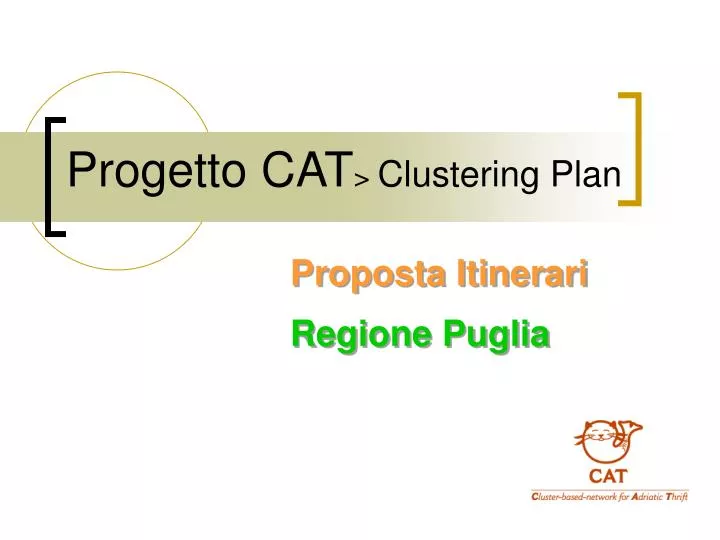 progetto cat clustering plan
