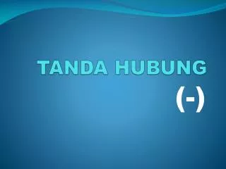 TANDA HUBUNG