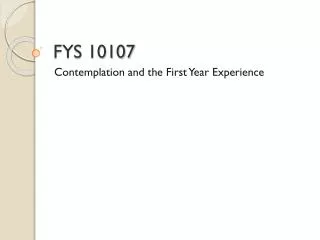 FYS 10107
