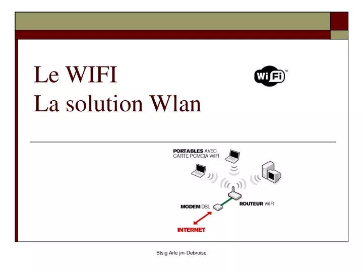 PPT - Le WIFI La solution Wlan PowerPoint Presentation, free download -  ID:2728232