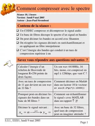 comment compresser avec le spectre