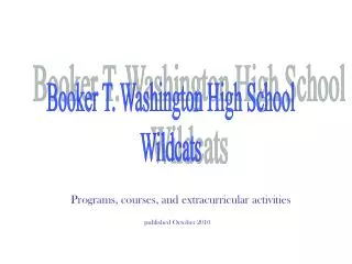 Booker T. Washington High School Wildcats