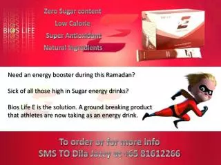Need an energy booster during this Ramadan? Sick of all those high in Sugar energy drinks?