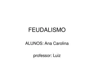 feudalismo