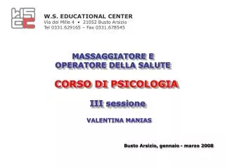 massaggiatore e operatore della salute