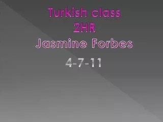 Turkish class 2HR