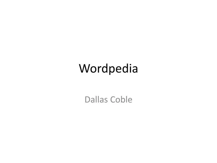 wordpedia