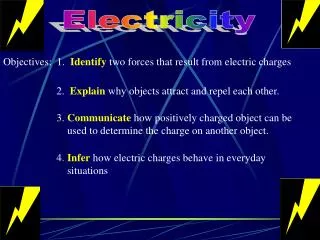 Objectives: 1. Identify two forces that result from electric charges