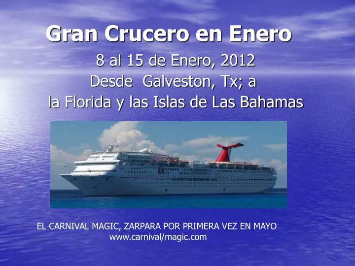 gran crucero en e nero