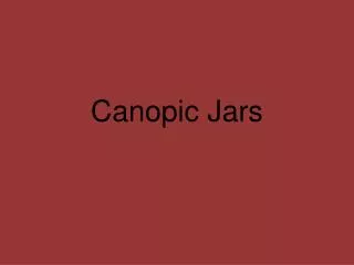canopic jars