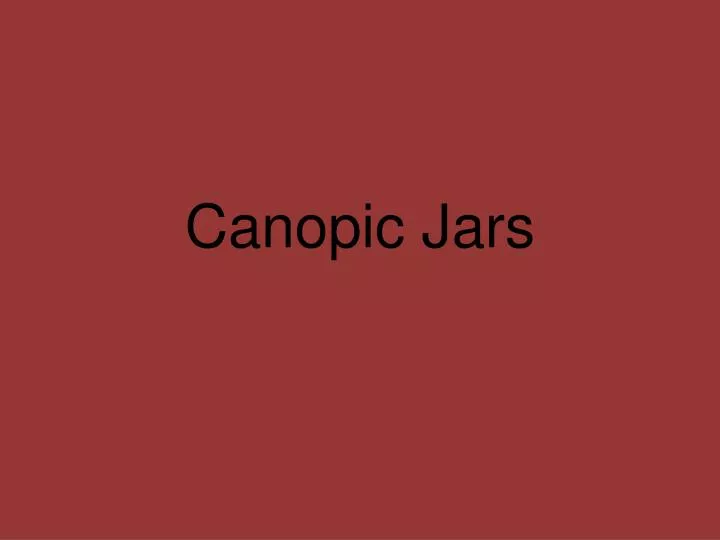 canopic jars