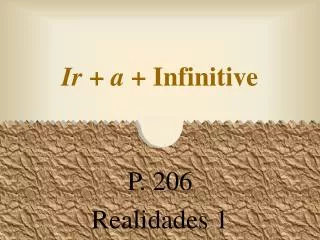 ir a infinitive