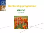 Mentorship programme - slide 1