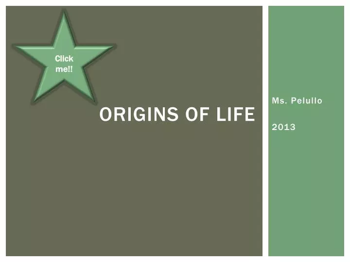 origins of life