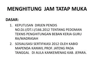 menghitung jam tatap muka