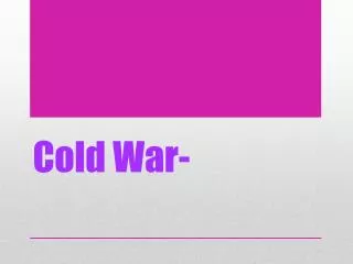 Cold War-