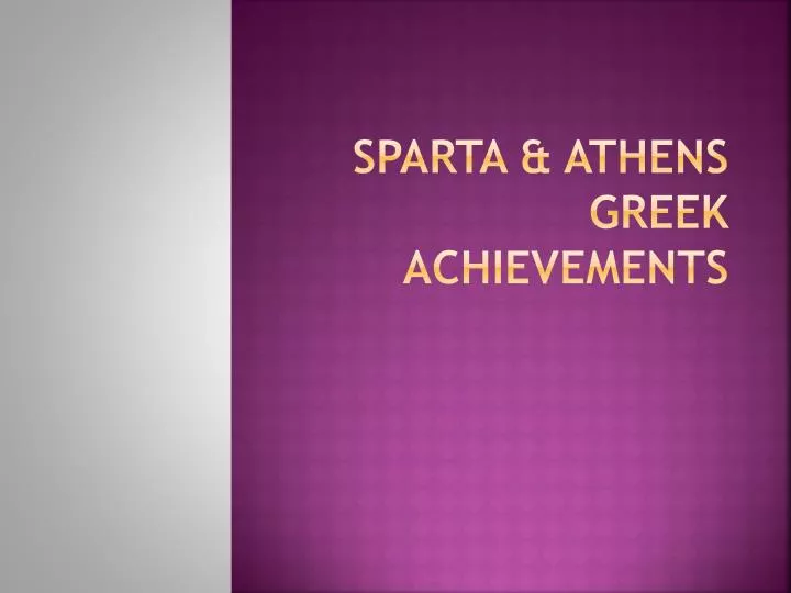 sparta athens greek achievements
