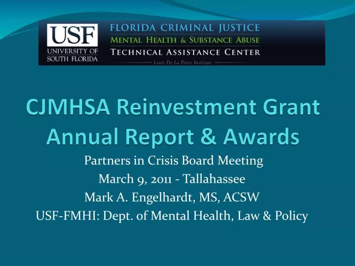 cjmhsa reinvestment grant annual report awards