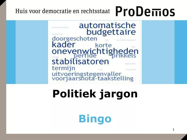 politiek jargon bingo