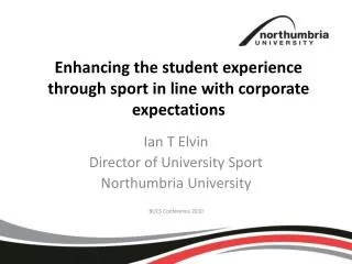Enhancing the student experience through sport in line with corporate expectations