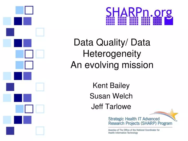 data quality data heterogeneity an evolving mission