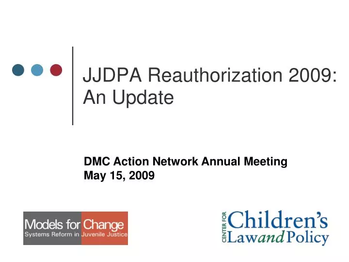jjdpa reauthorization 2009 an update