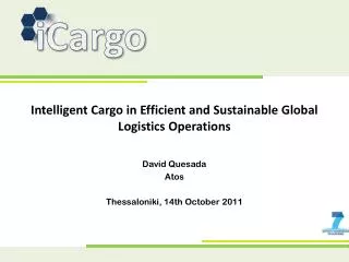 Intelligent Cargo in Efficient and Sustainable Global Logistics Operations
