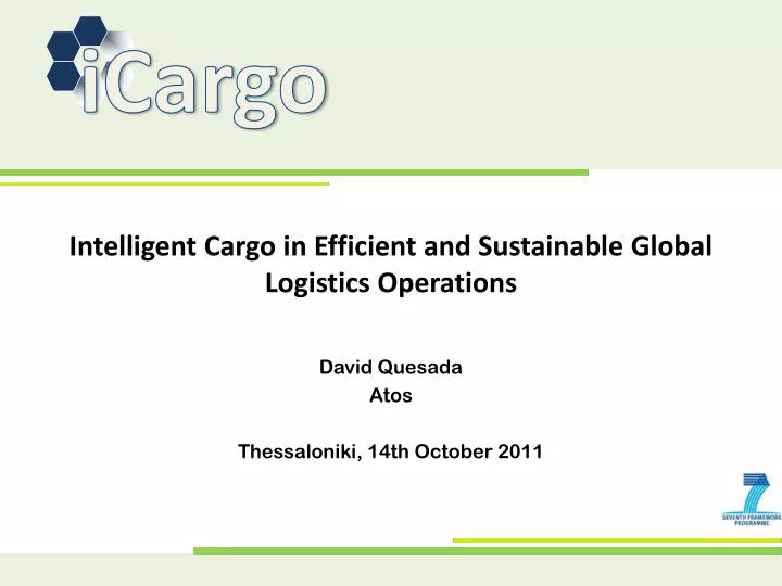 intelligent cargo in efficient and sustainable global logistics operations