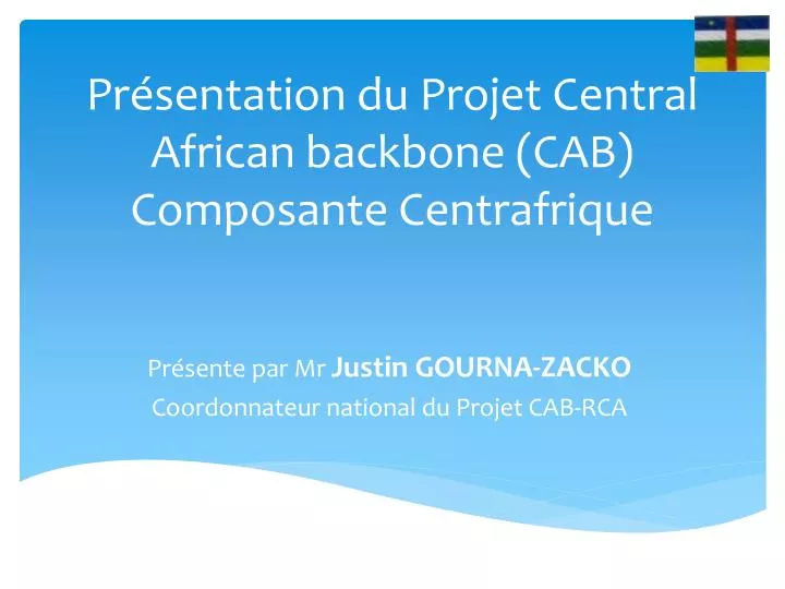 pr sentation du projet central african backbone cab composante centrafrique