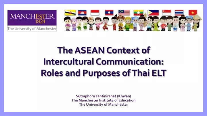 sutraphorn tantiniranat khwan the manchester institute of education the university of manchester
