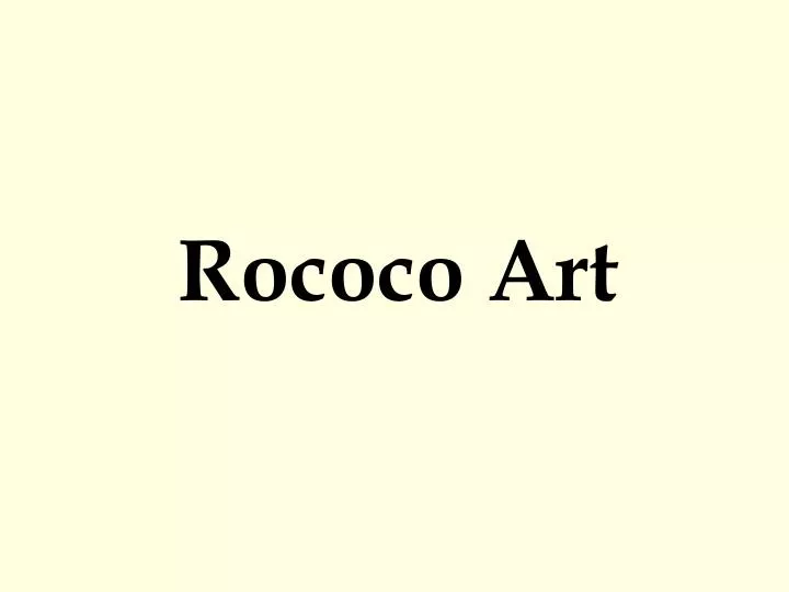 rococo art