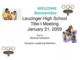 Leuzinger High School Title-I Meeting January 21, 2009