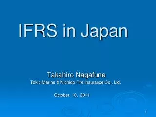 IFRS in Japan