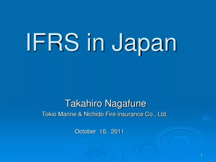ifrs in japan