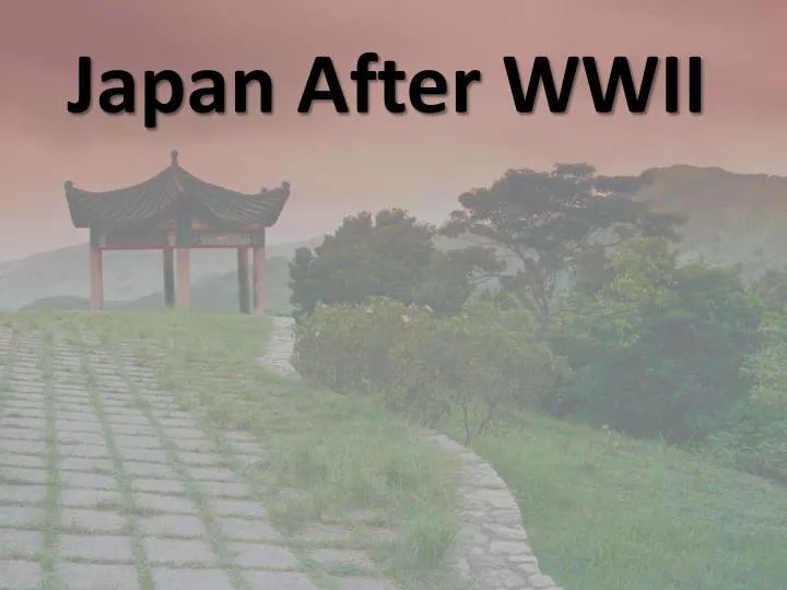 japan after wwii