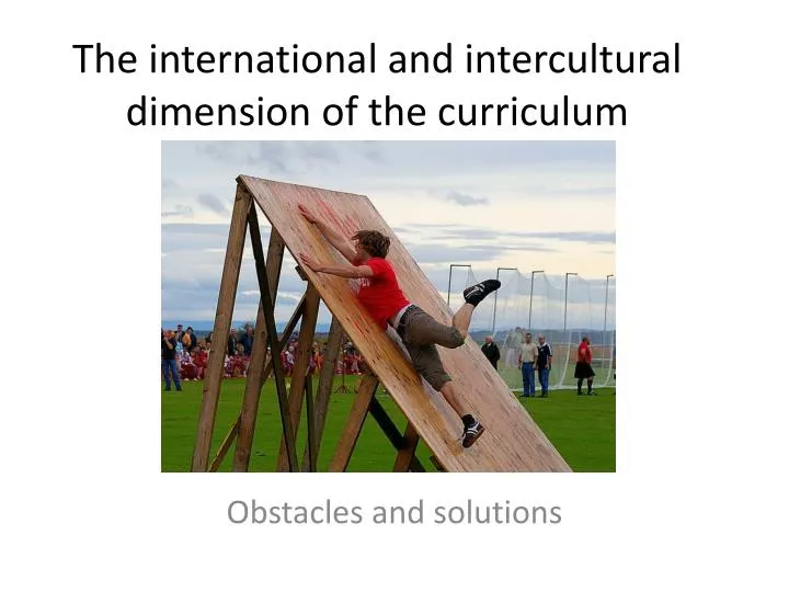 the international and intercultural dimension of the curriculum
