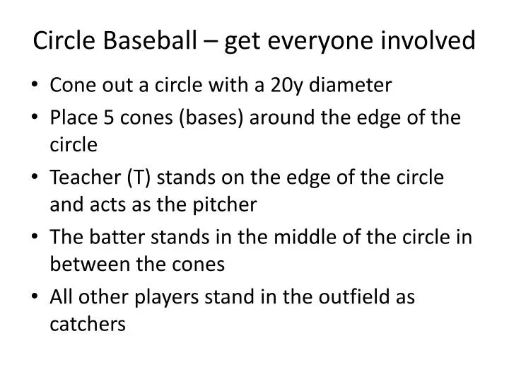 circle baseball get everyone involved