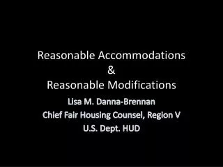 Reasonable Accommodations &amp; Reasonable Modifications