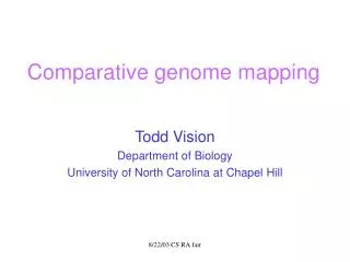 Comparative genome mapping