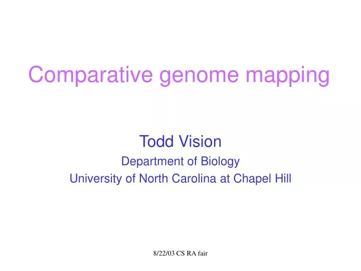 comparative genome mapping
