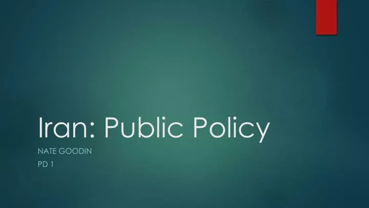 iran public policy