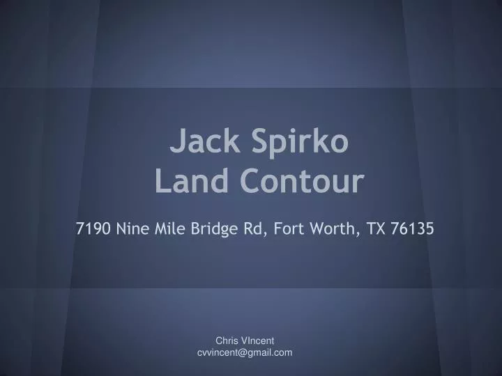 jack spirko land contour