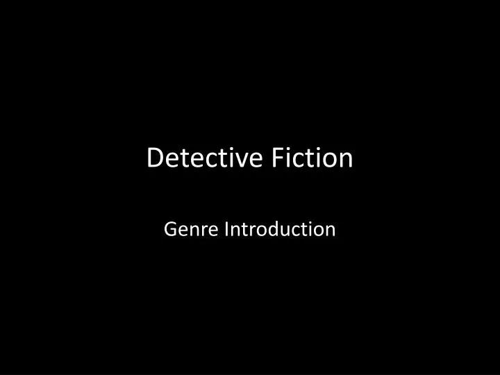 detective fiction