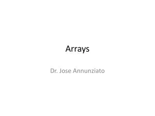 Arrays